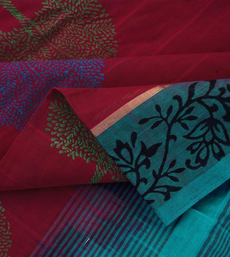 SALEM BLOCK PRINT COTTON SAREES